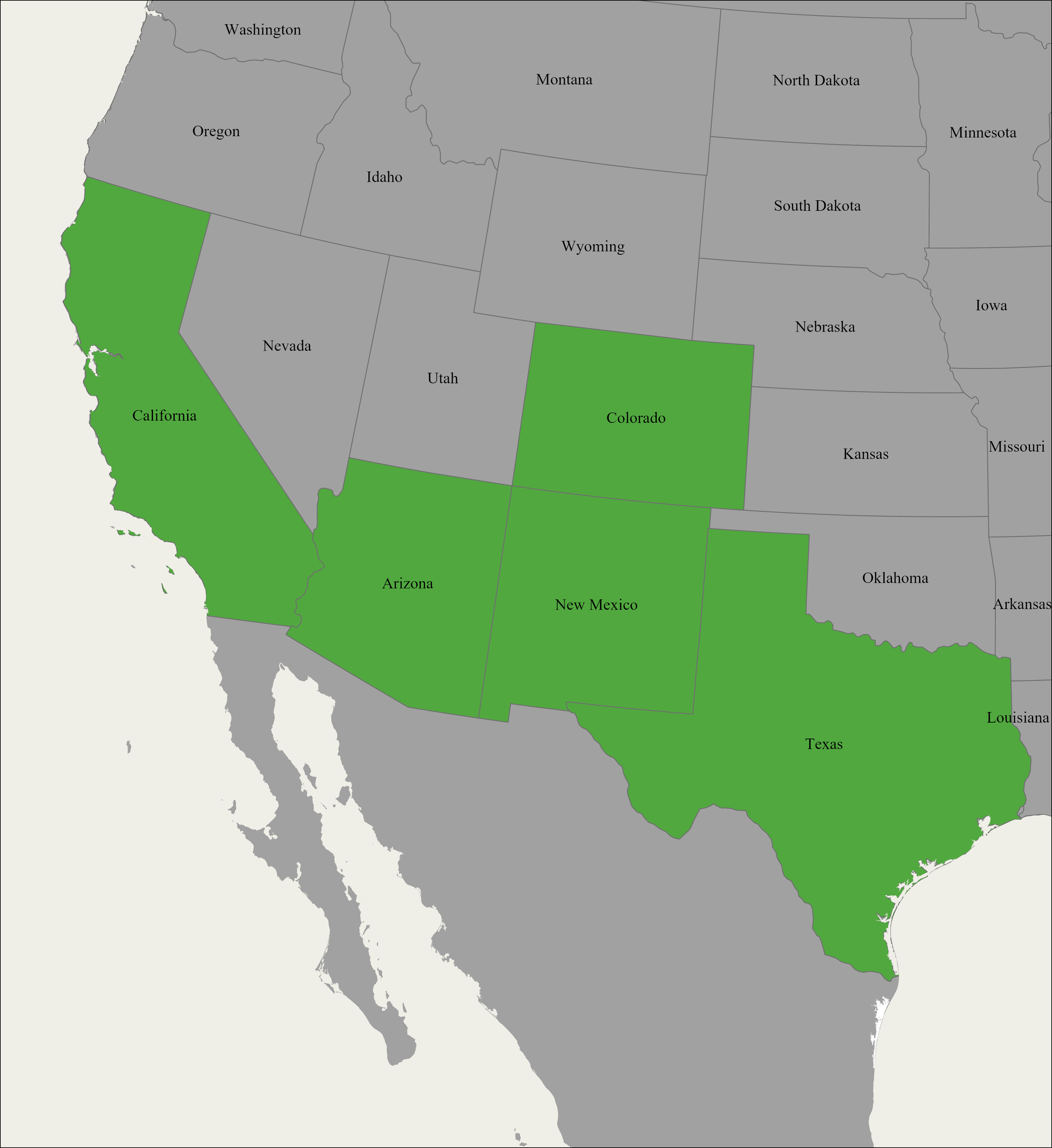 Spanish American Mission Map 1936